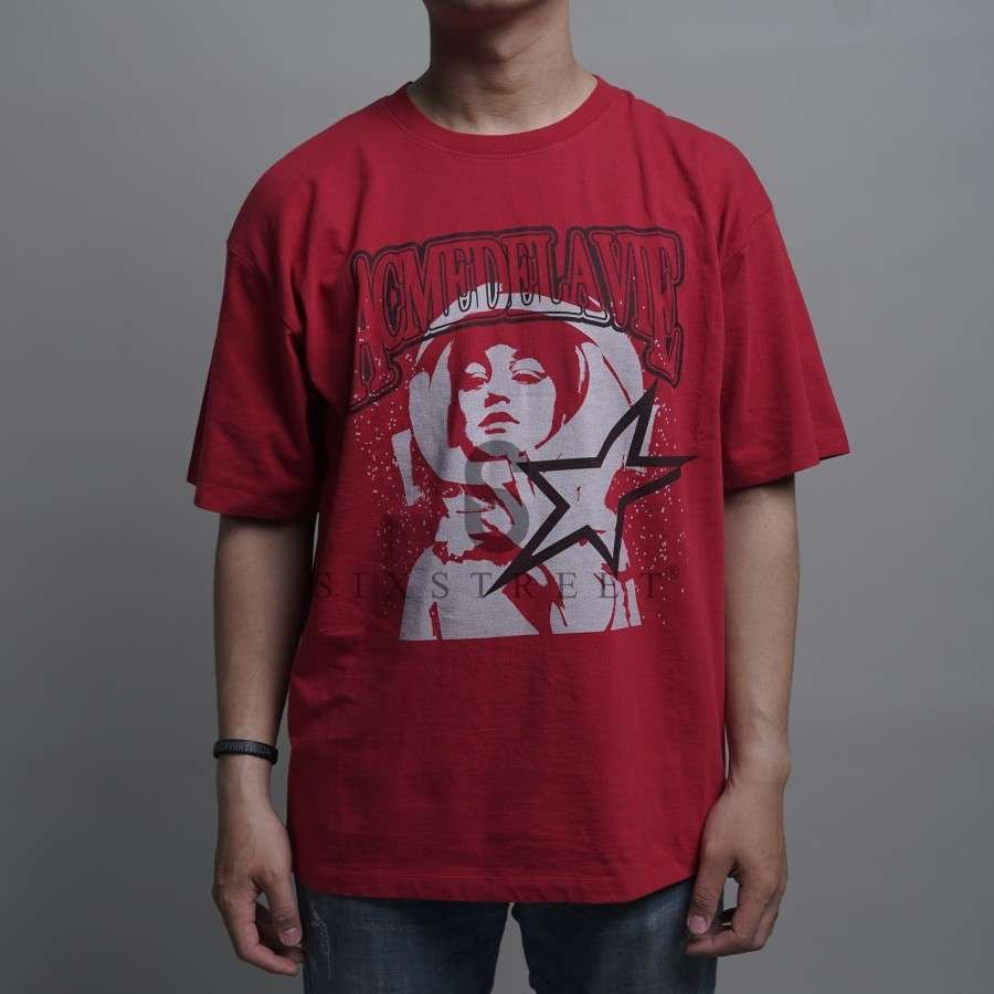 ADLV Tee AE Logo Astronaut Artwork Red