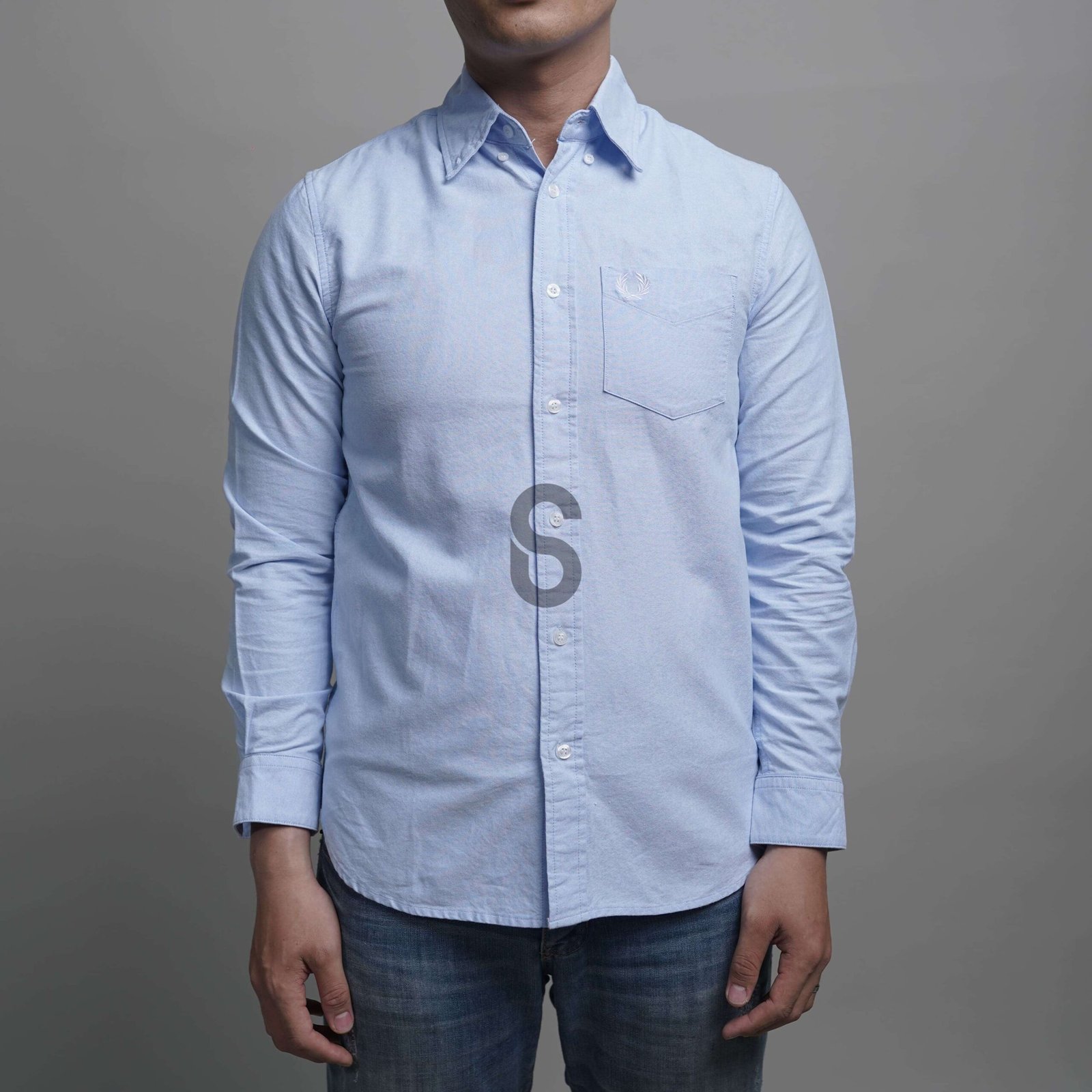 FRED PERRY Shirt Basic Sky Blue