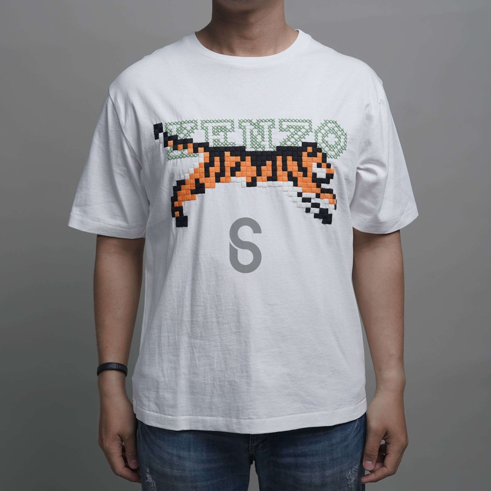 KENZO Tee Big Tiger Block White