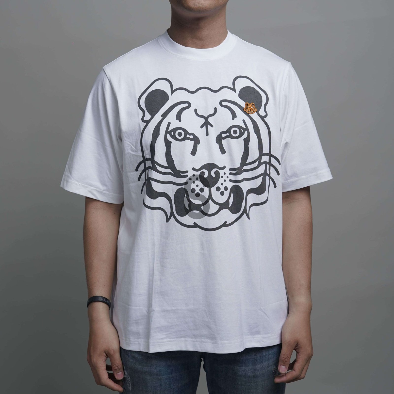 KENZO Tee Tiger Grey White SS22