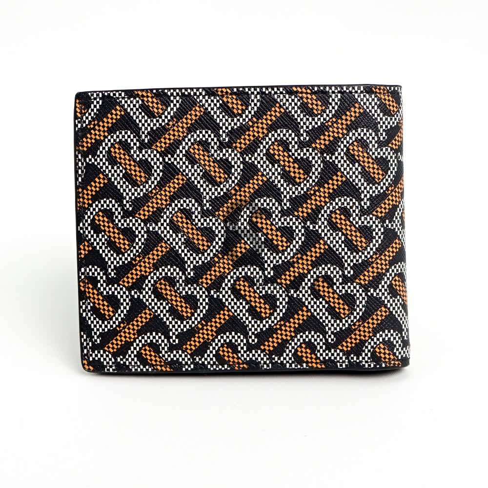 BURBERRY Wallet Orange MS Reg CC Black
