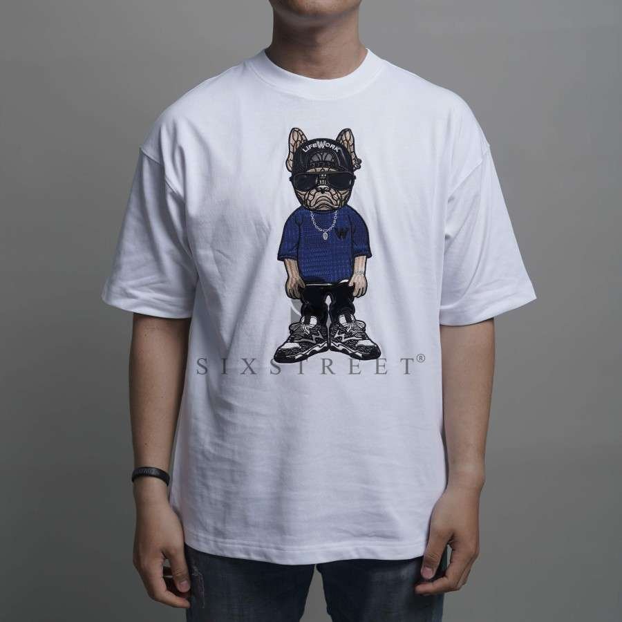 LIFEWORK Tee Snapback Hipdog Applique White