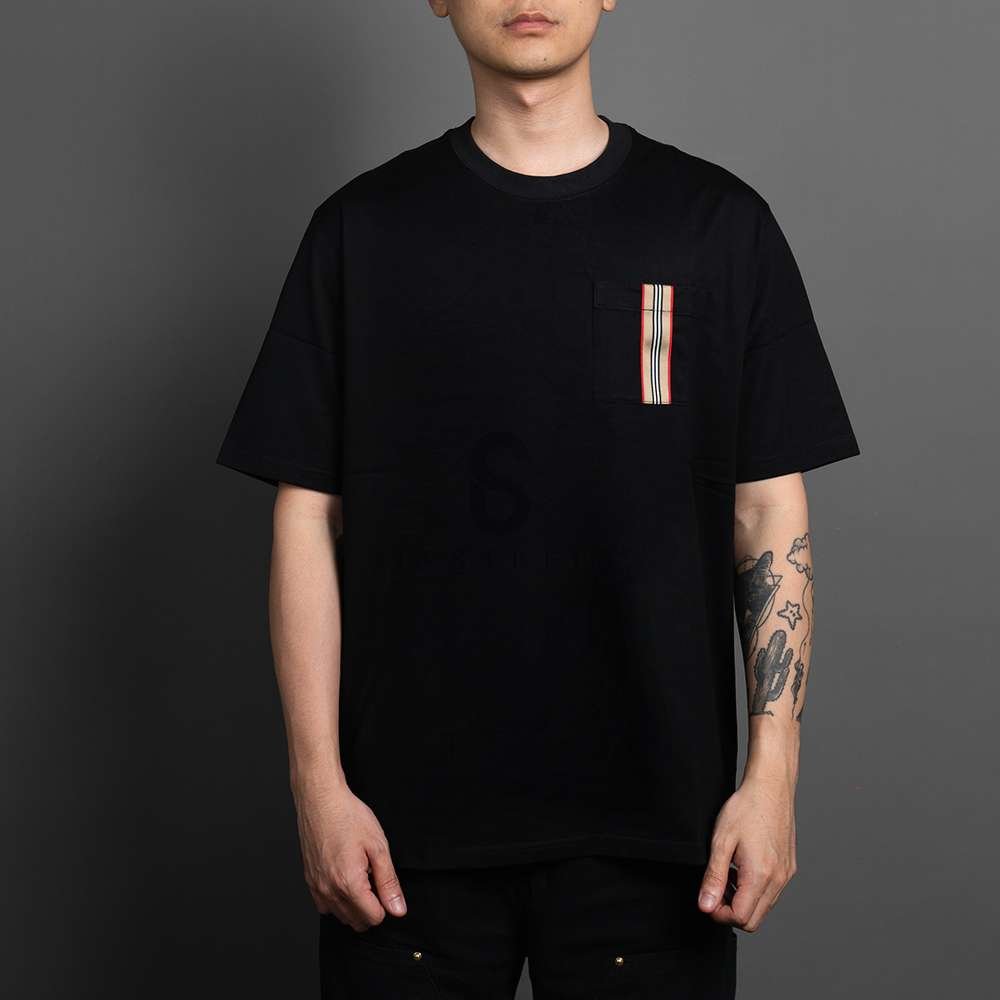 BURBERRY Tee Icon Stripe Ellison Black