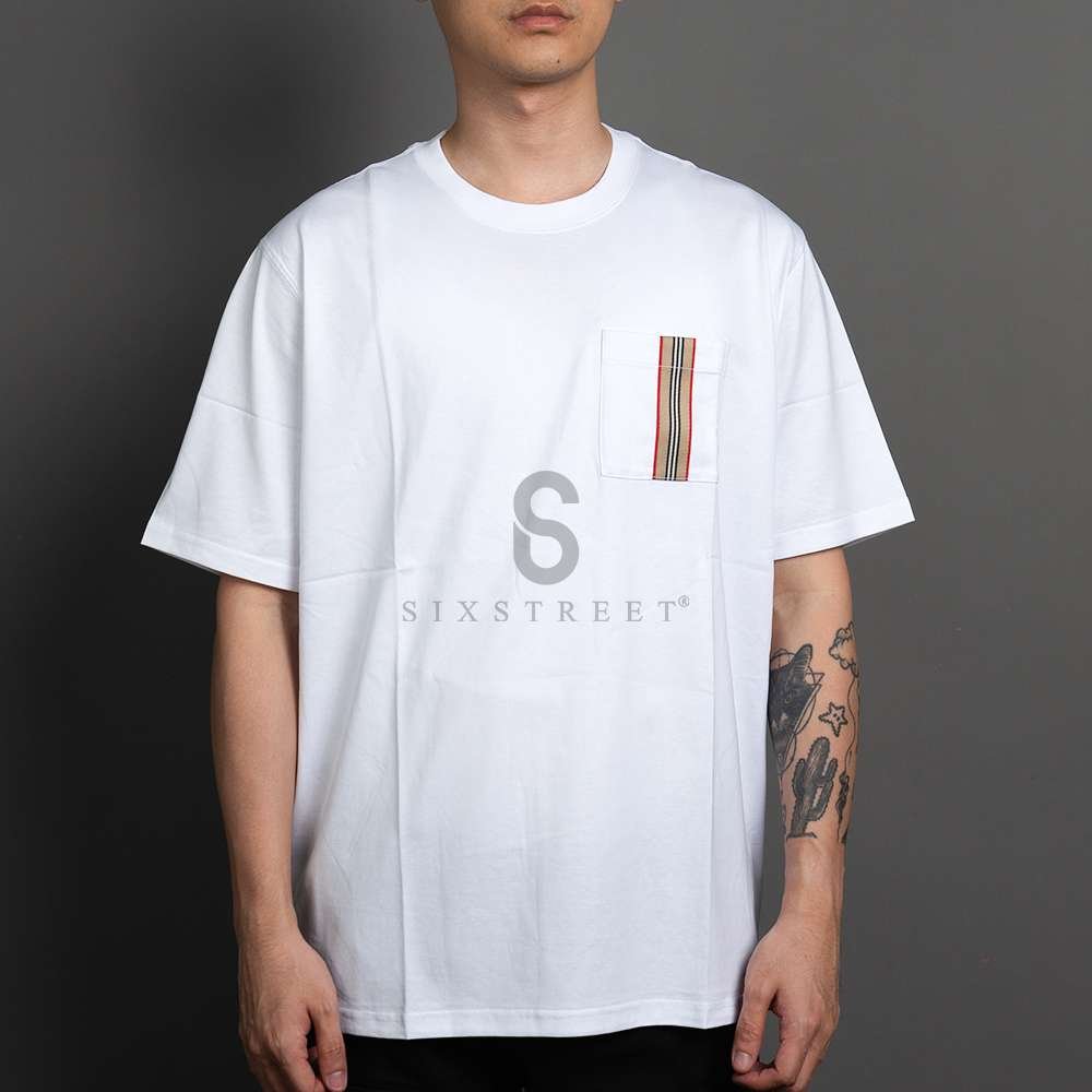 BURBERRY Tee Icon Stripe Ellison White