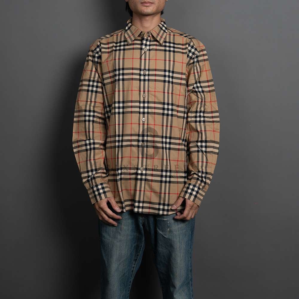 BURBERRY L/S Vintage Check Cotton Poplin Brown