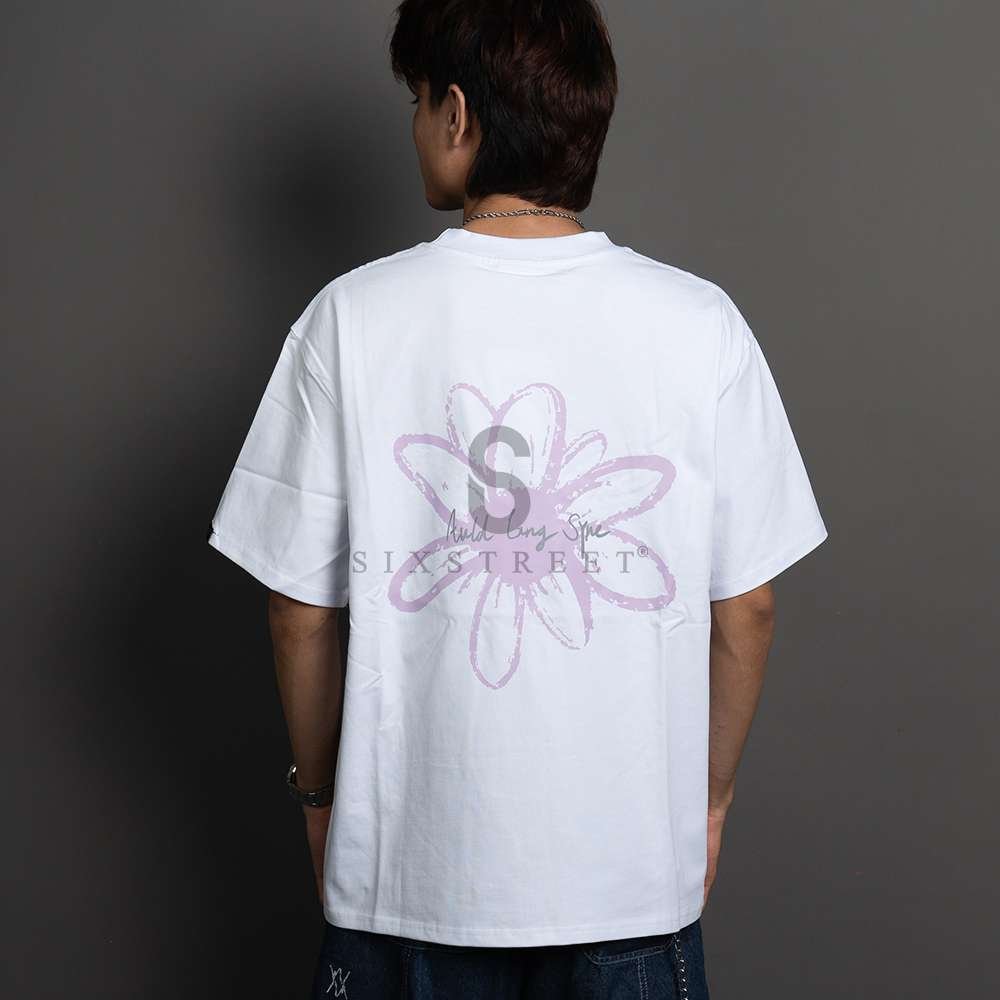 FIER DE MOI Tee Flower Back Printing White
