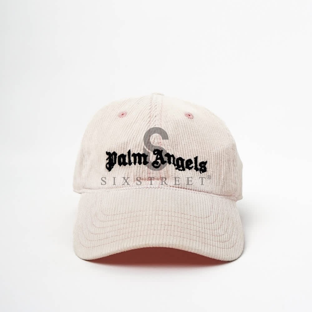 PALM ANGELS Cap Corduroy Classic Logo Pink