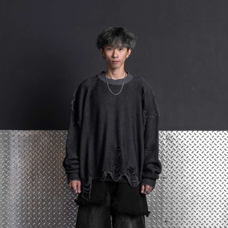 HIERARCHY STUDIOS Sweater Knit Flux Dark Grey
