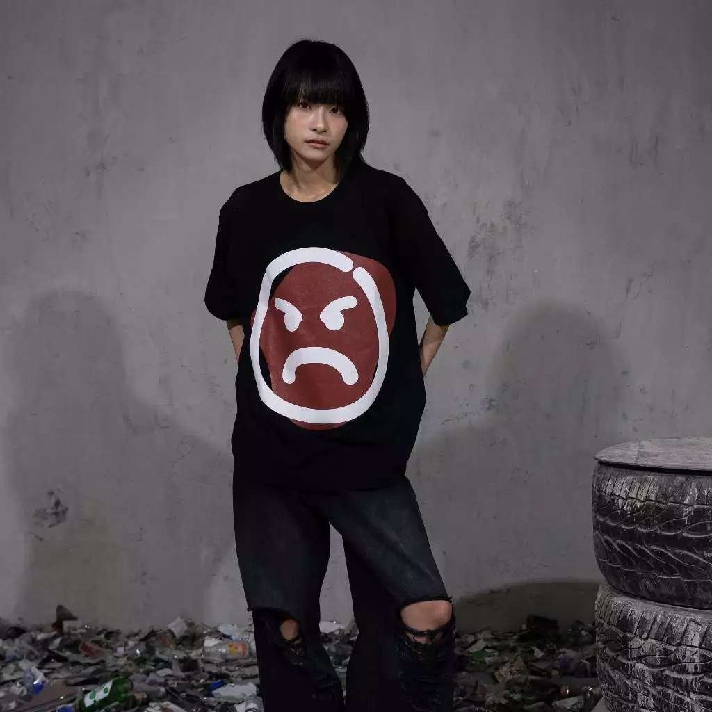 FAITH FADE Tee Big Angey Black