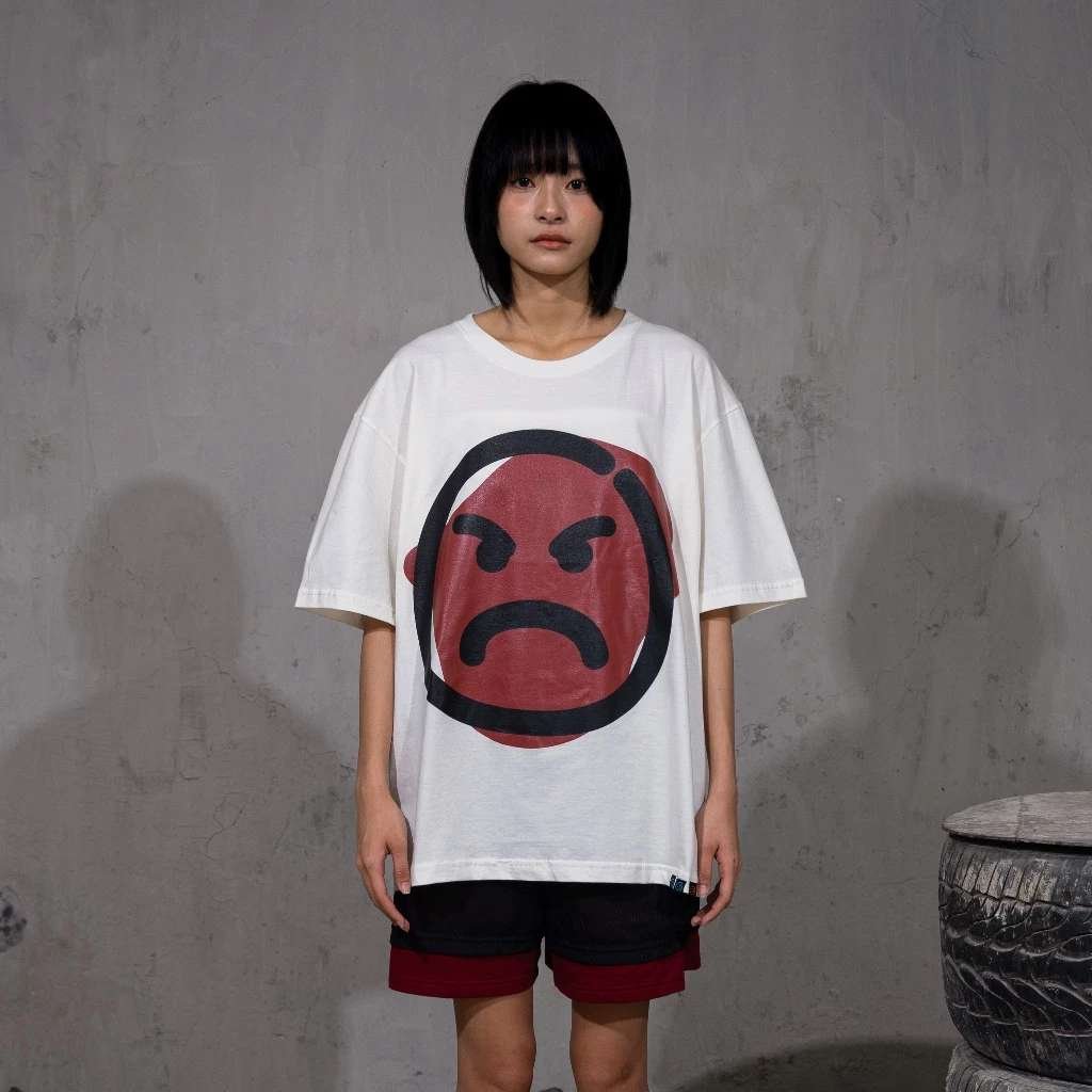 FAITH FADE Tee Big Angey Broken White