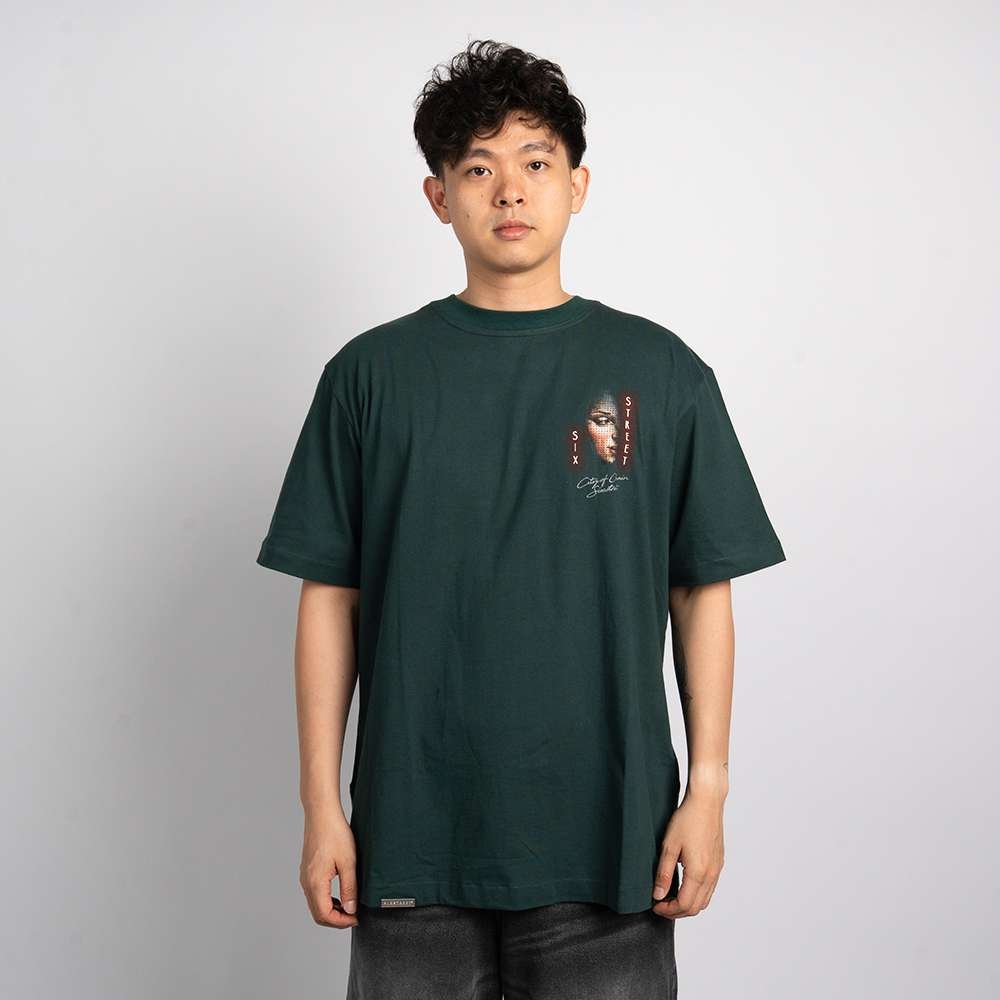 SIXSTREET Tee City Of Chain Green