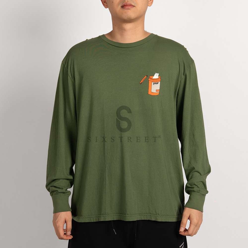 RIPNDIP L/S Nermal Pills Olive