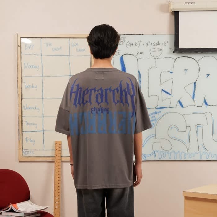 HIERARCHY STUDIOS Tee Mirror Wide Grey