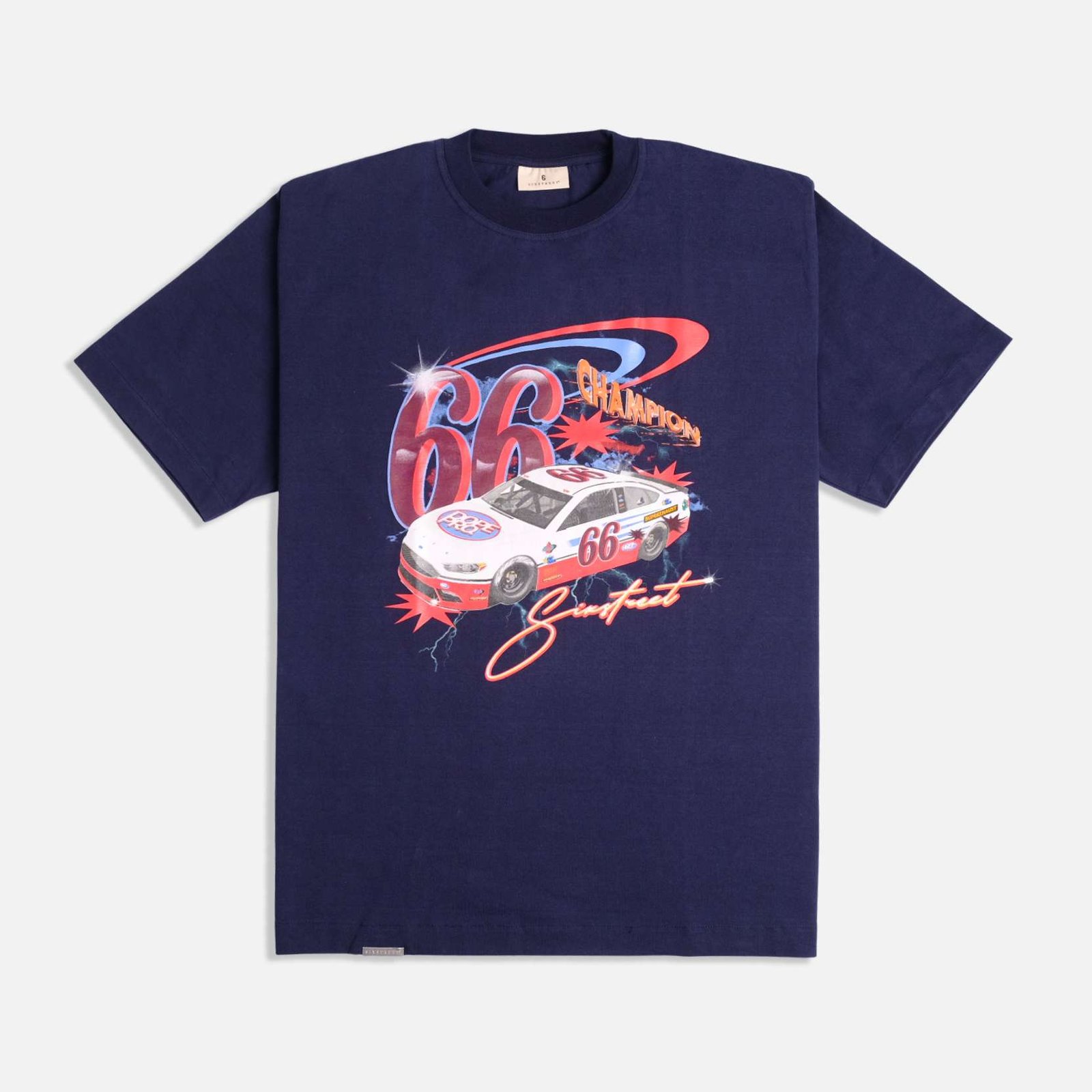 Sixstreet Tee Last Lap Navy