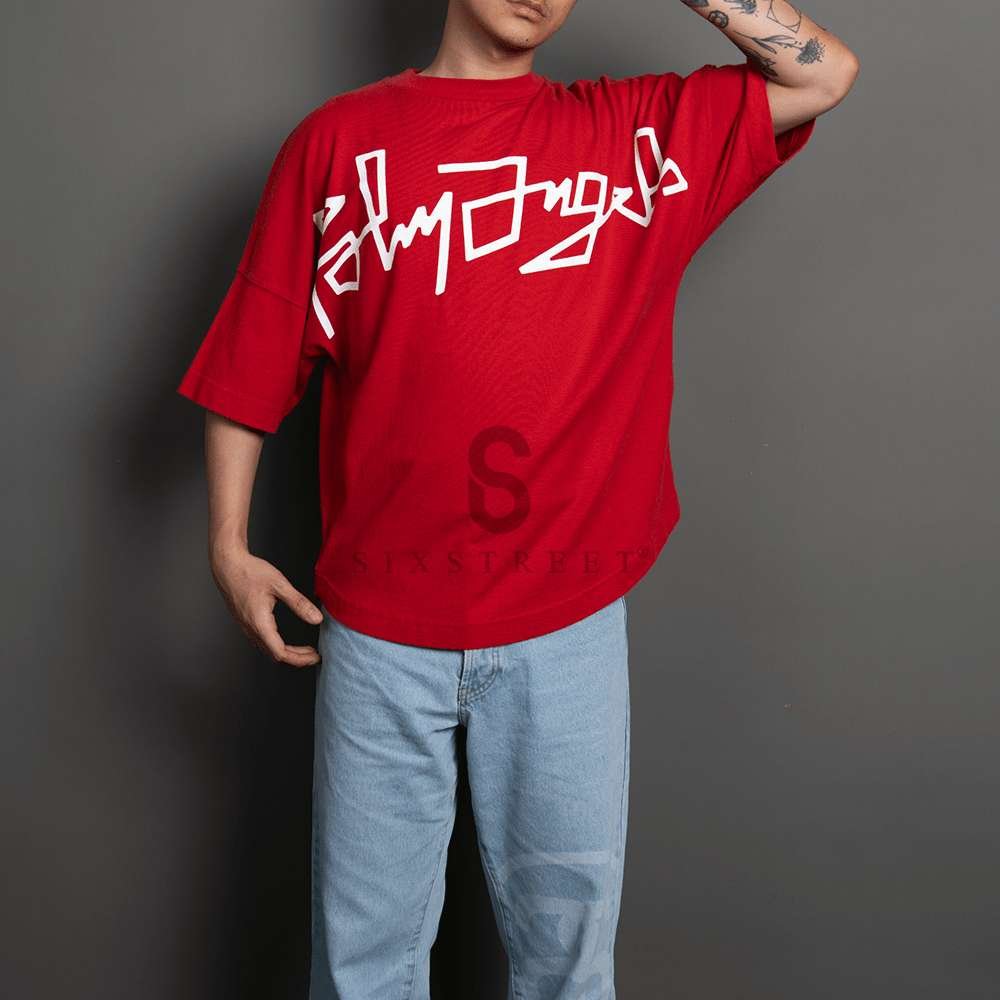 PALM ANGELS Tee Desert Logo Red