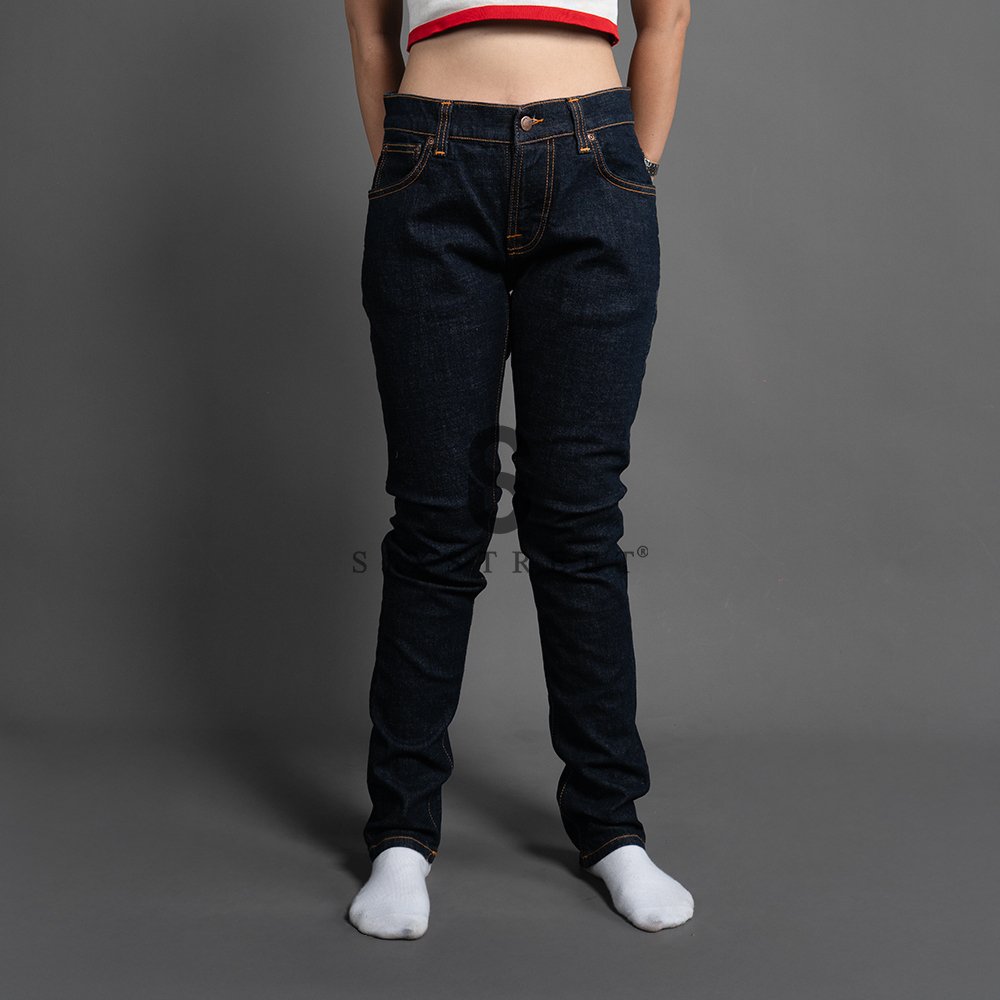 NUDIE Jeans Skinny Terry Jeans Navy