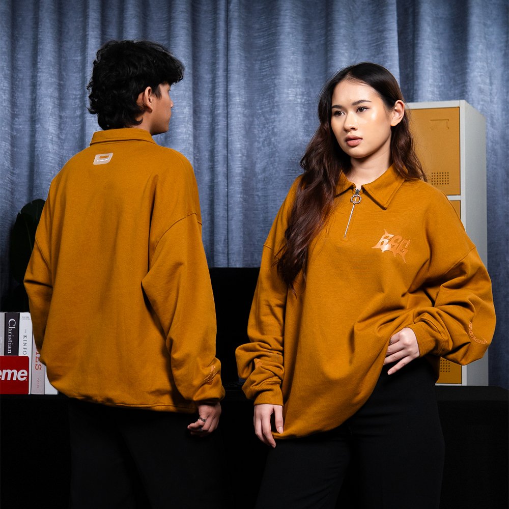 SIXSTREET Polo Zipper Rodee Brown