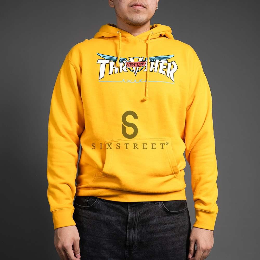 THRASHER Hoodie x Venture Truck Gold
