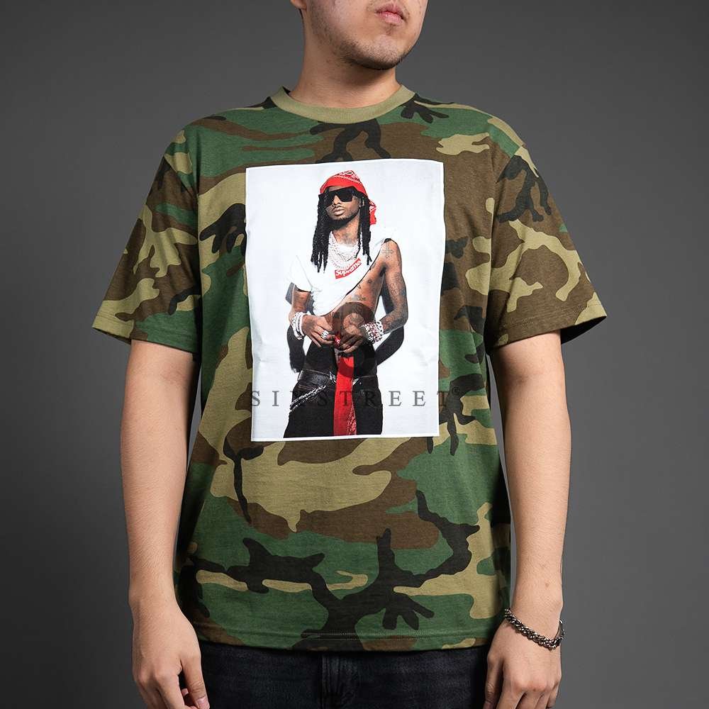 SUPREME Tee Playboi Carti Woodland Camo