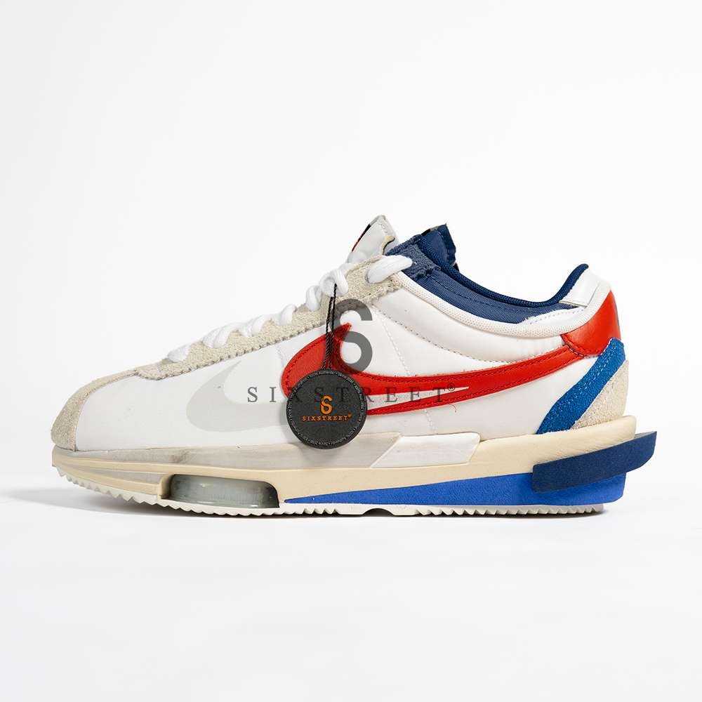 NIKE Cortez x Sacai White Uni Red Blue DQ0581100