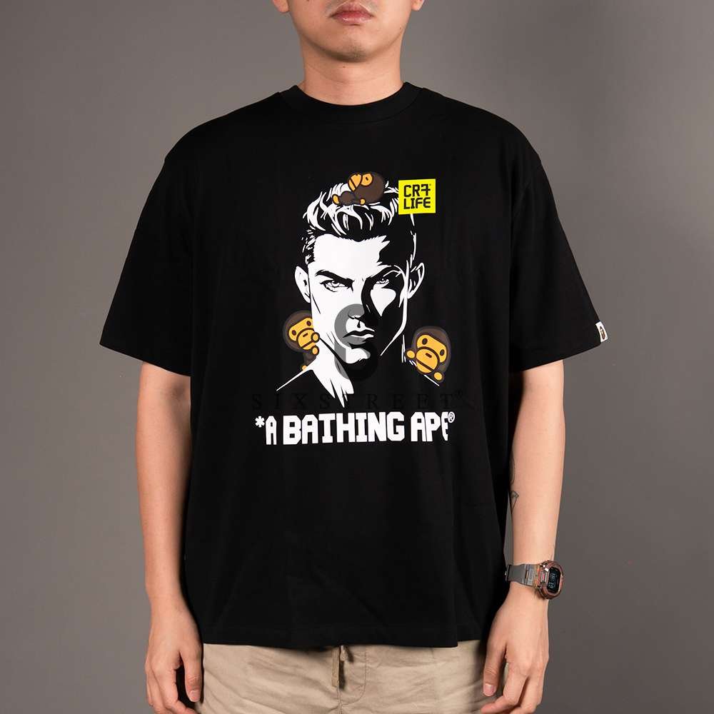 BAPE Tee x CR7 Life Baby Milo Relaxed Fit II Black