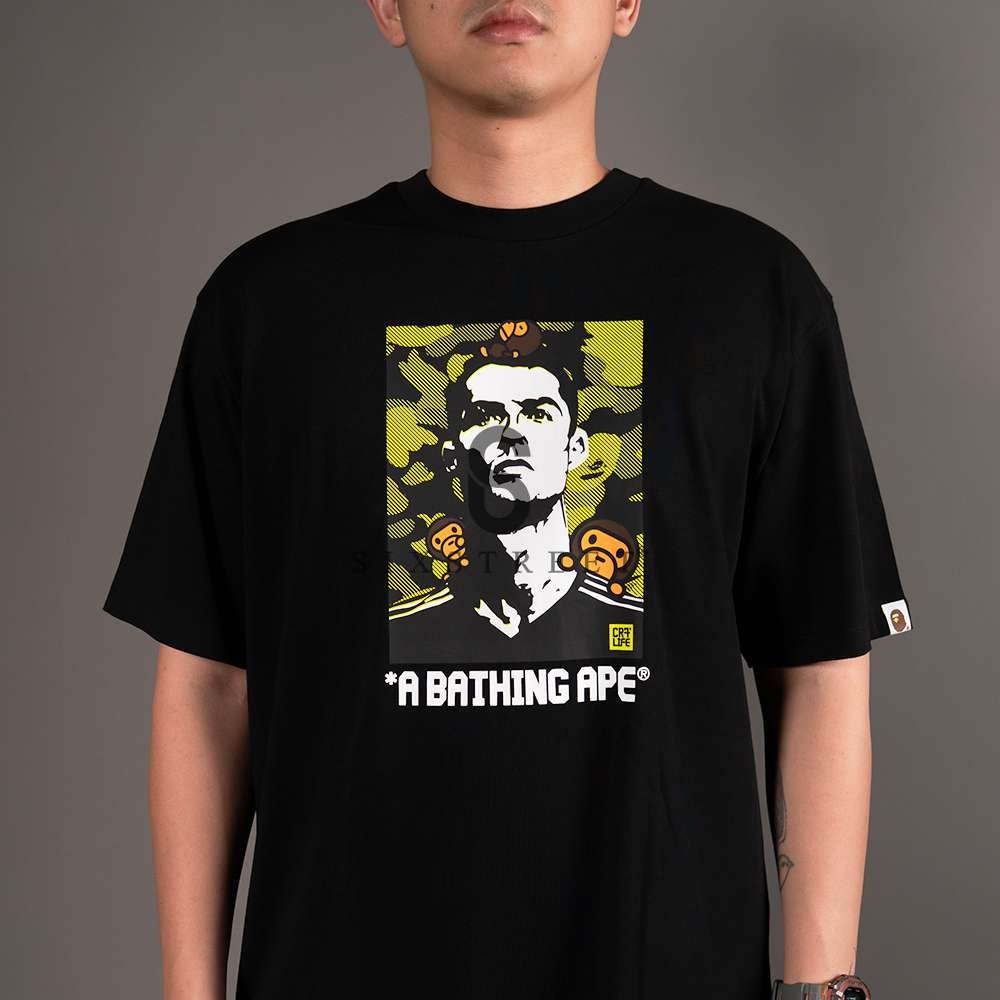 BAPE Tee X CR7 Life Baby Milo Relaxed Fit Black
