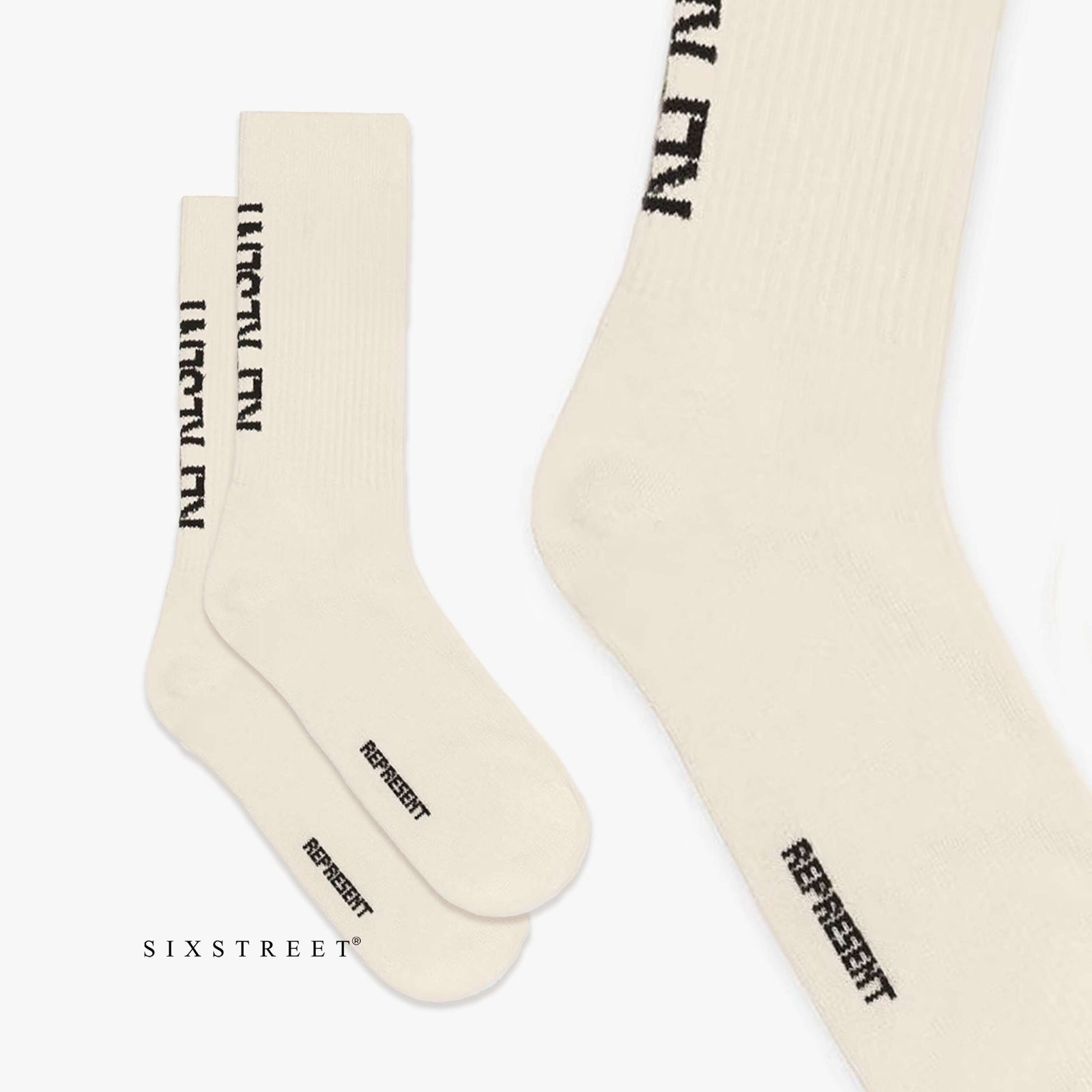 REPRESENT Sock Lightweight Knit Antique White