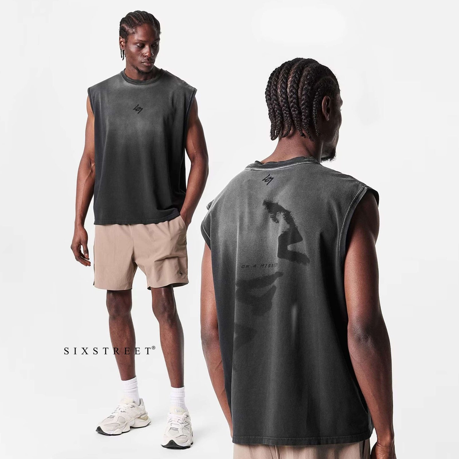 REPRESENT Sleeveless 247 Motion Aged Black