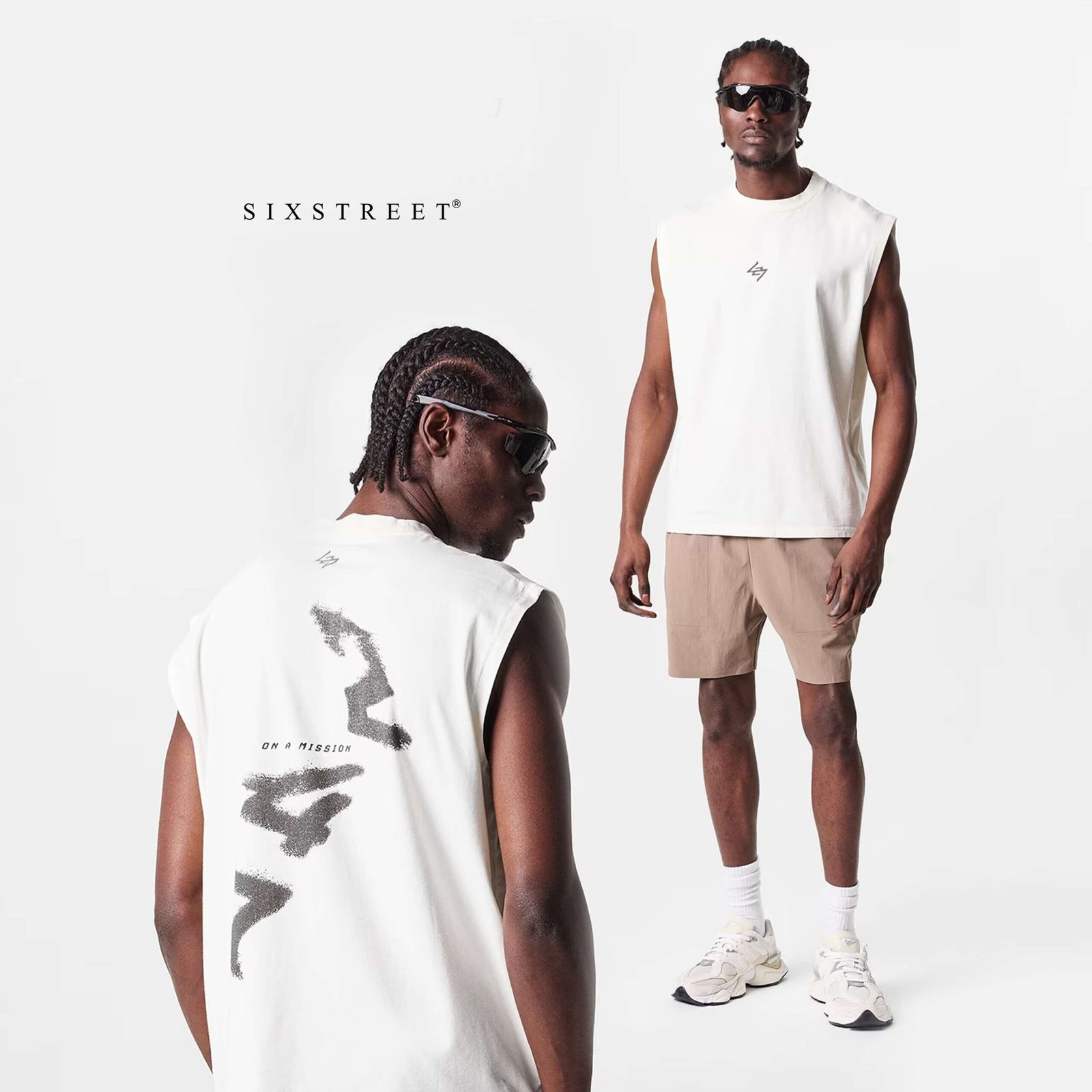 REPRESENT Sleeveless 247 Motion Flat White