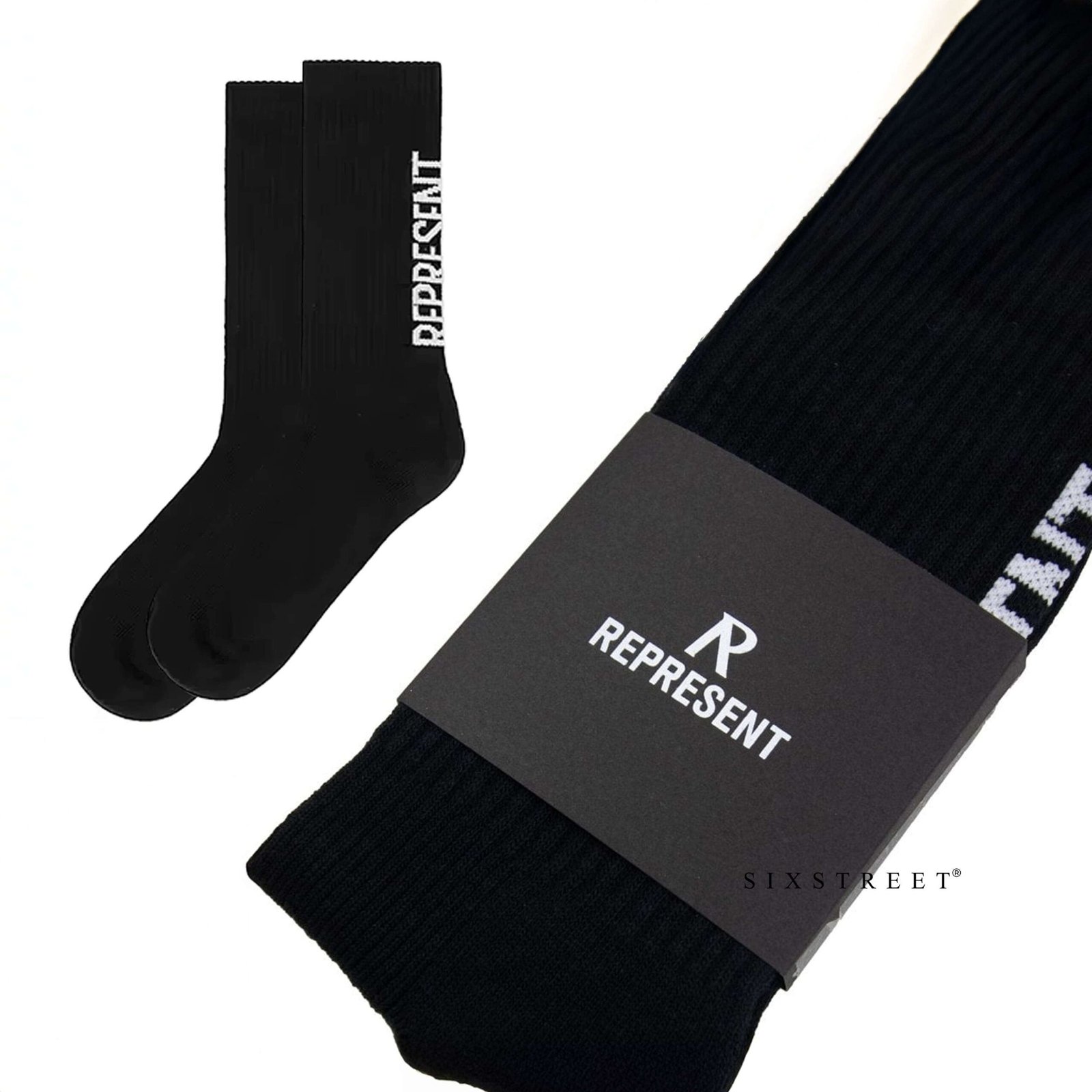 REPRESENT Sock Lightweight Knit Jet Black