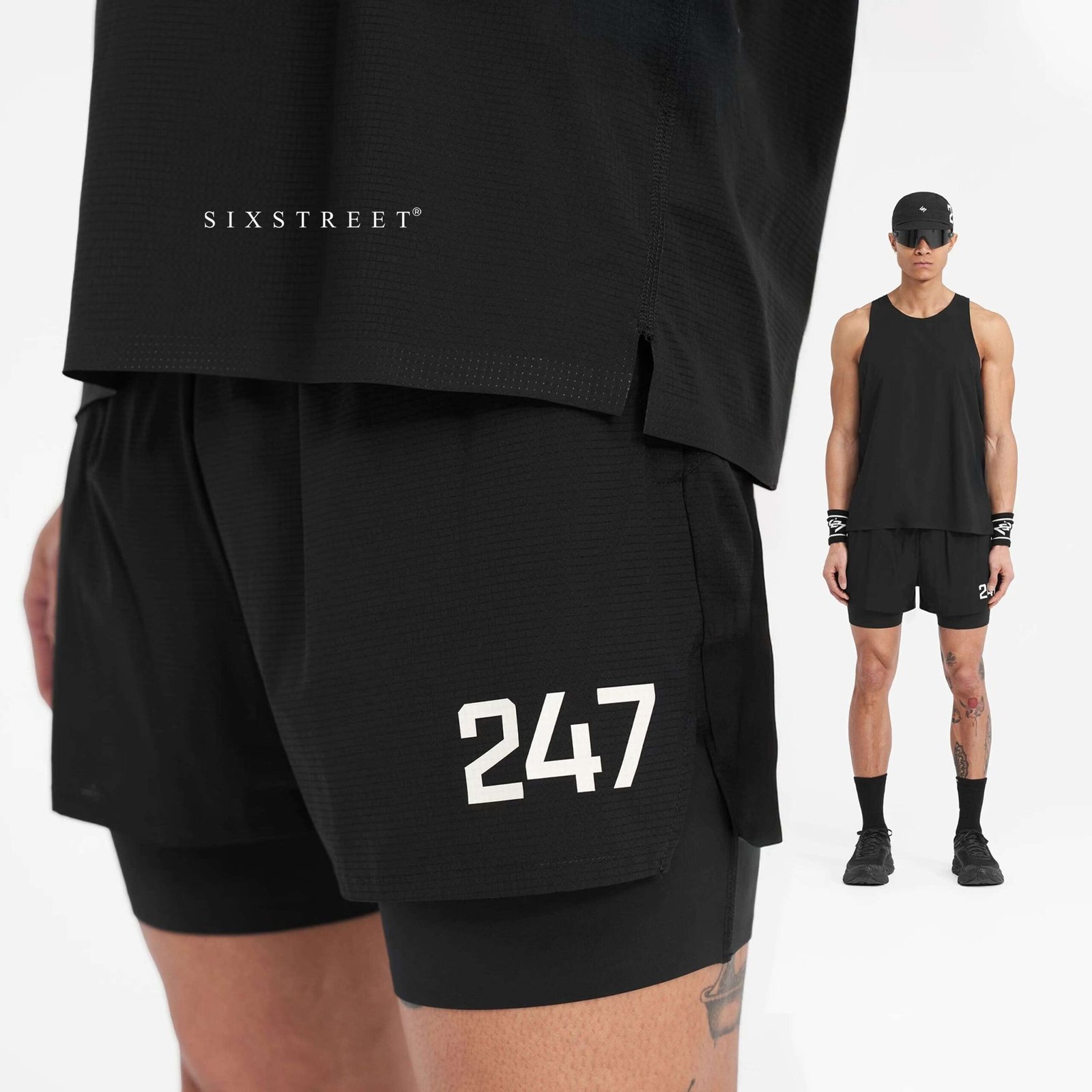 REPRESENT Short 247 Trail Jet Black