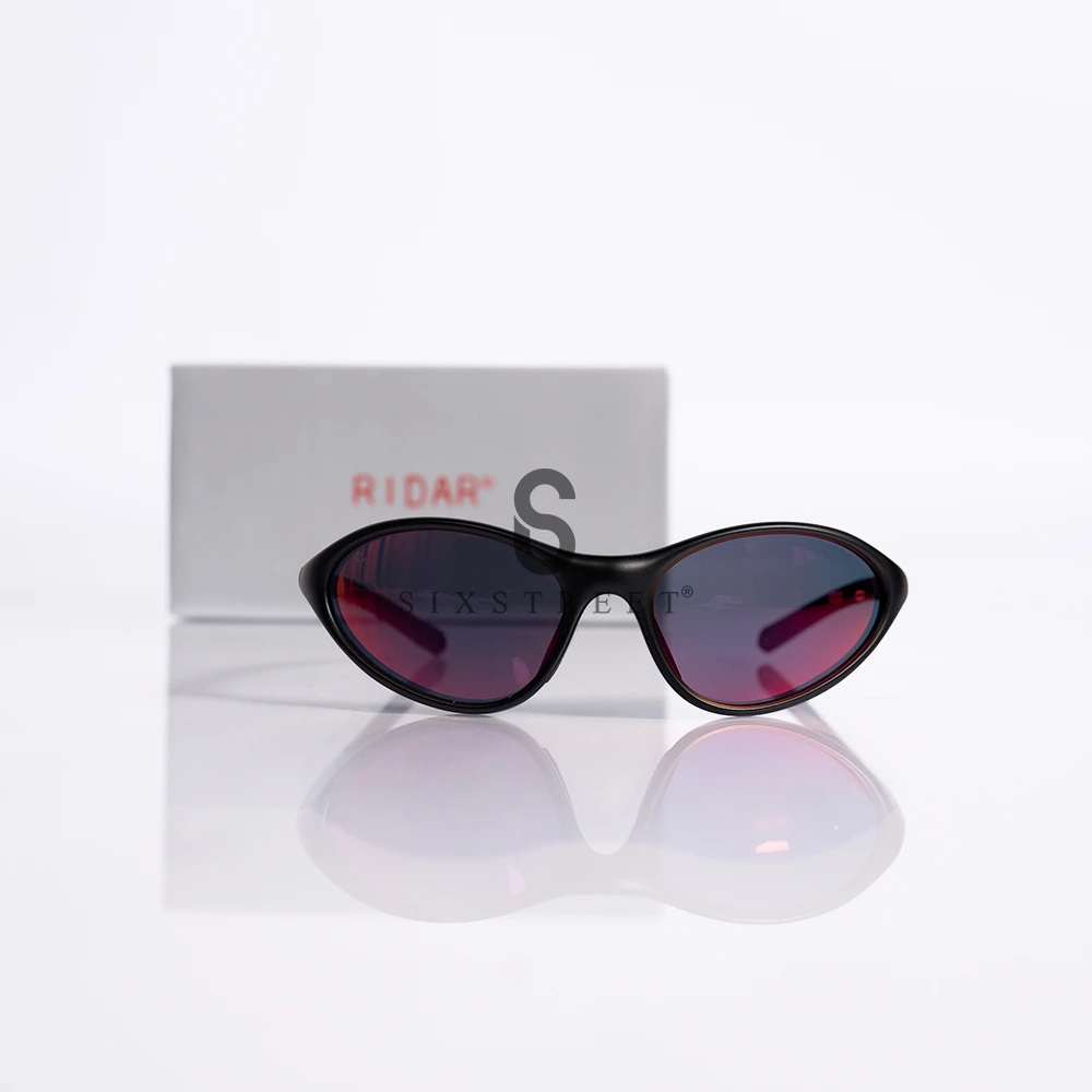 RIDAR Sunglasses Peak Semi Black Multi Mirror Blast R172