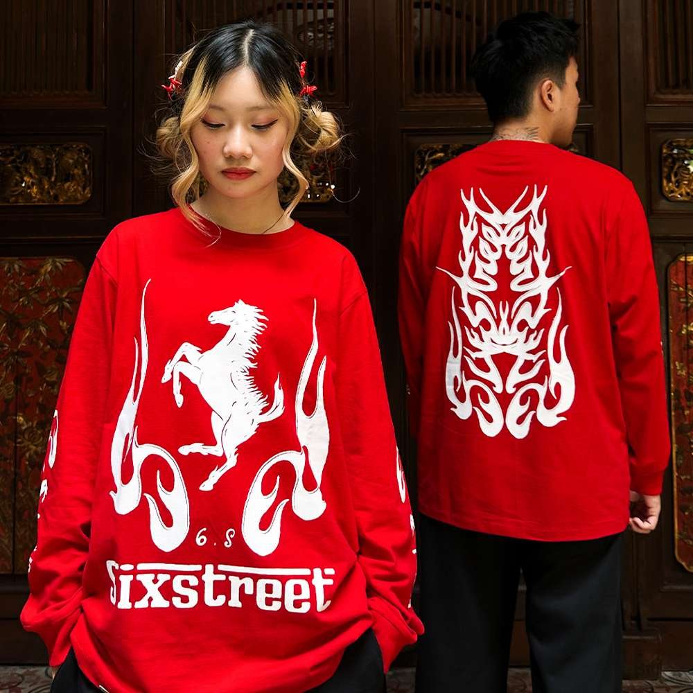 SIXSTREET L/S Fiery Horse Red