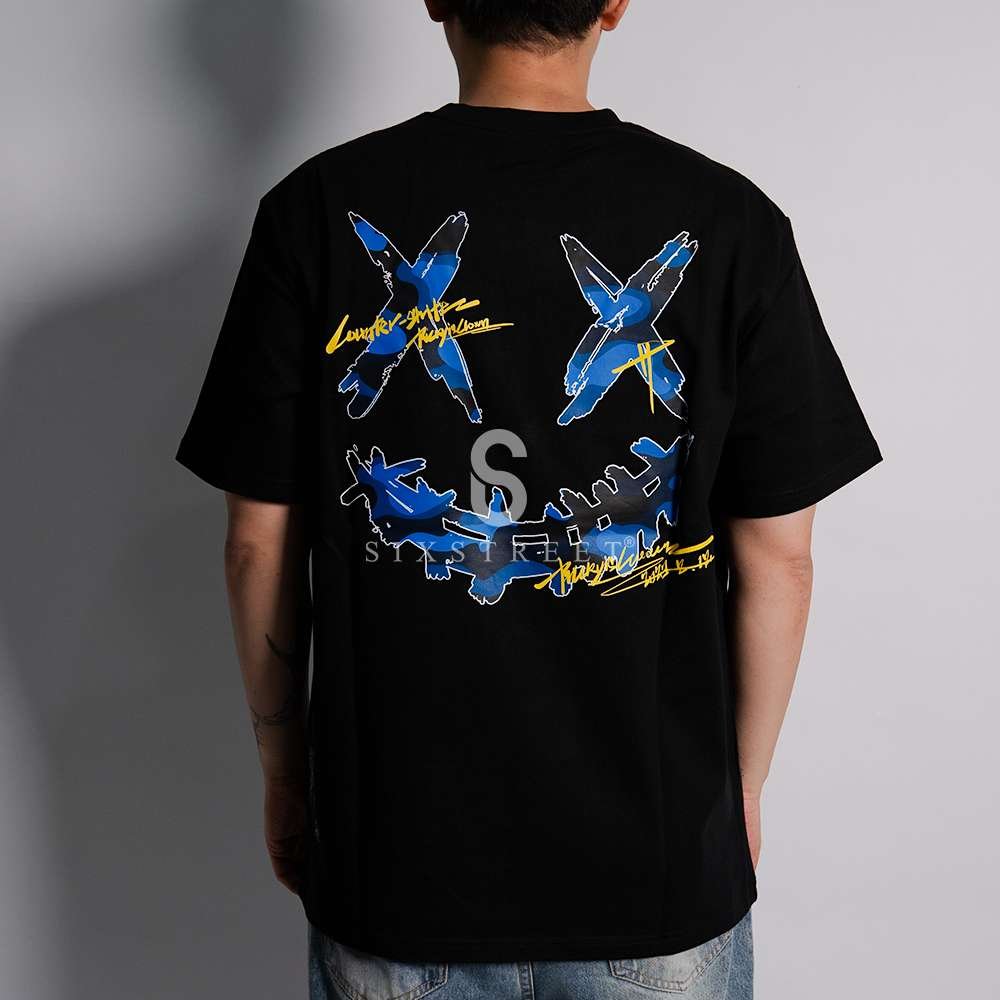 RIC Tee Counter Strite Blue Black