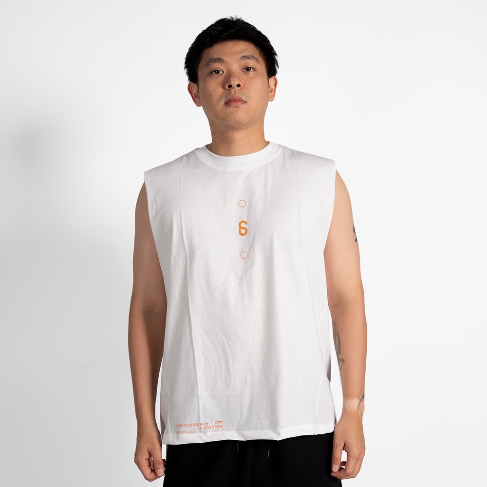 SIXSTREET Sleeveless FlowState Circle White
