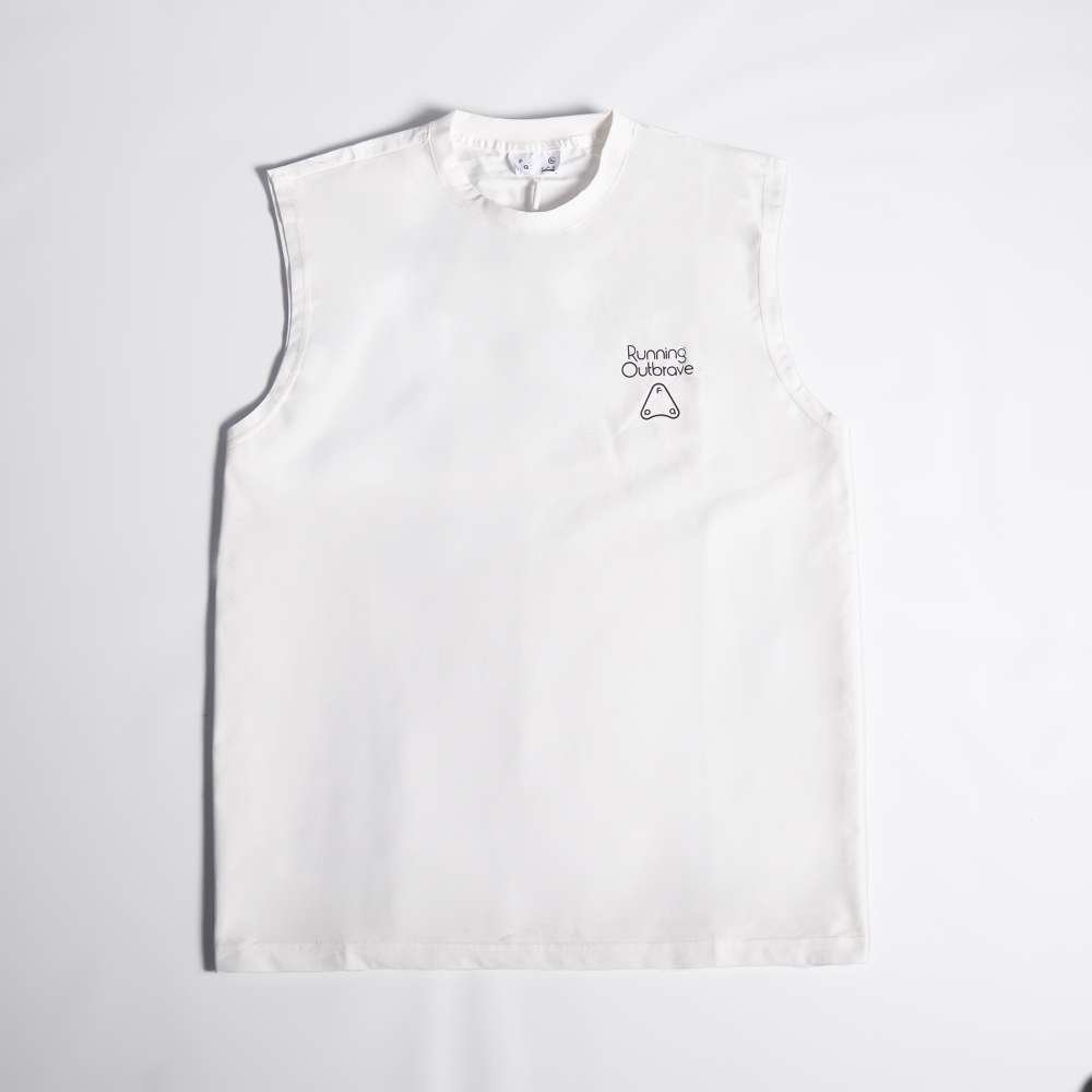 FPA Sleeveless Cool and Damp Printed Running White