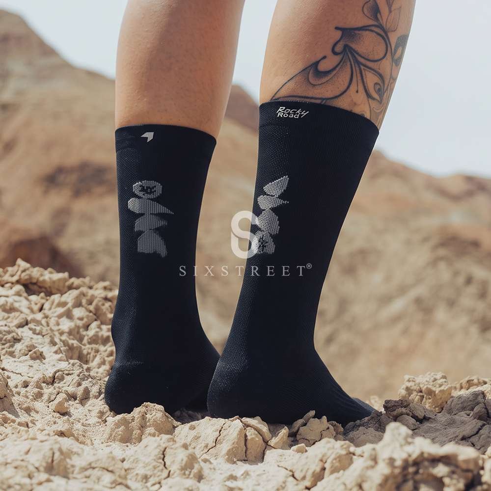 NEDAO Sock Rocky Road Crew Run Black