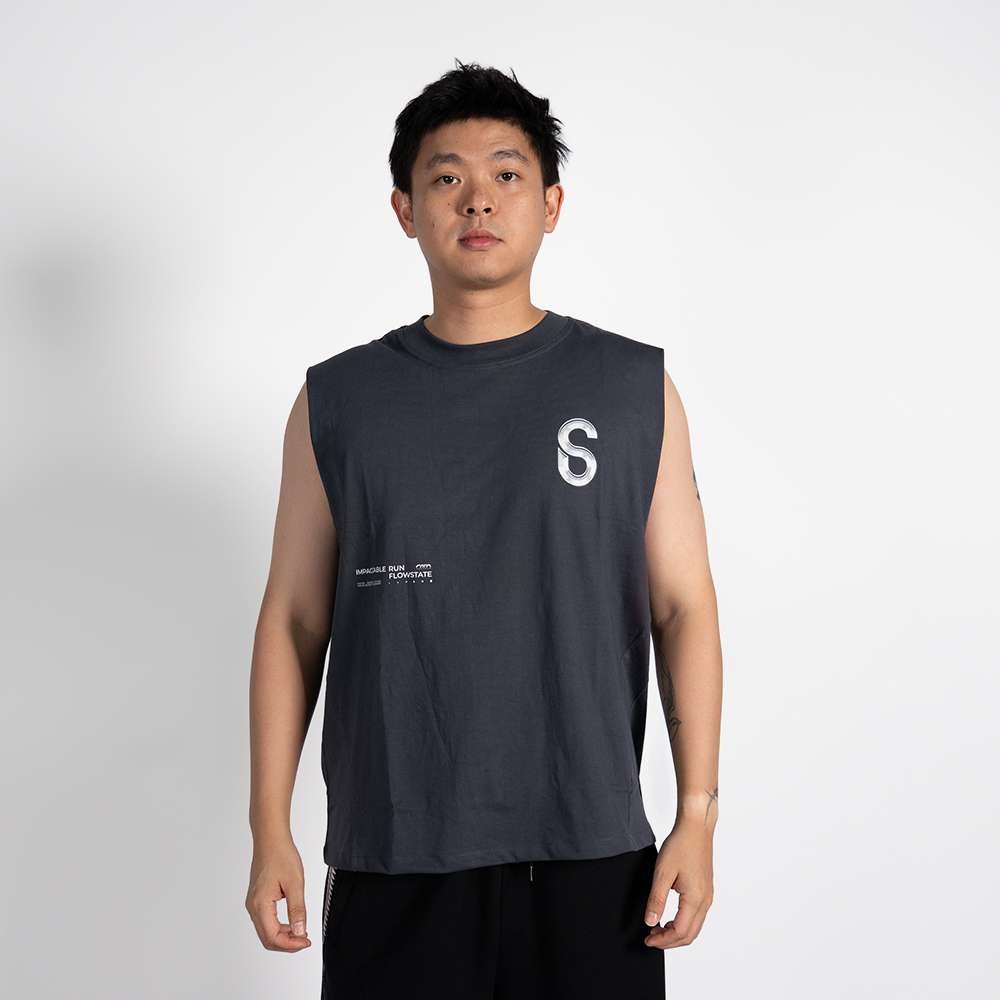 SIXSTREET Sleeveless FlowState Chain Dark Grey