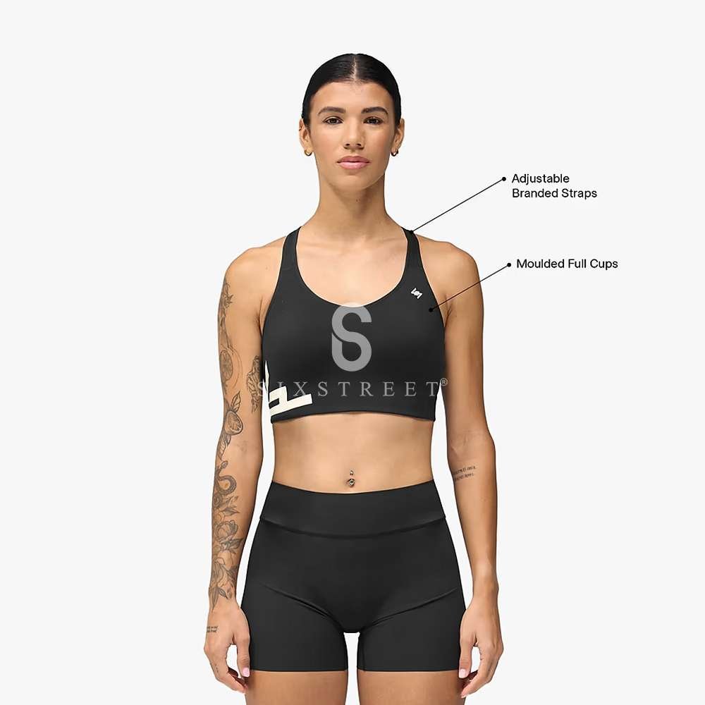 REPRESENT Sports Bra 247 On A Mission High Support Jet Black
