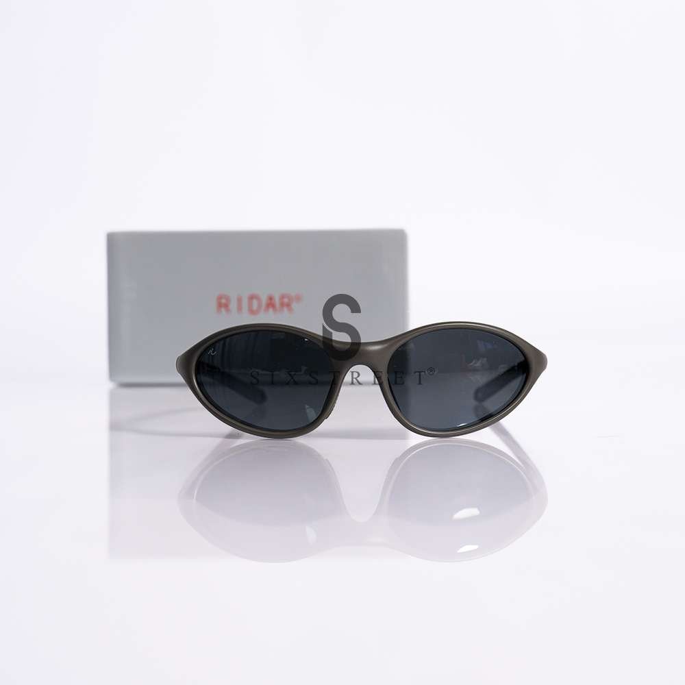 RIDAR Sunglasses Peak Olive Black Jet Black Silver Mirror R176